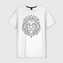 Мужская slim-футболка Геометрический Лев