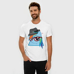 Футболка slim-fit Rainbow Dash hipster, цвет: белый — фото 2