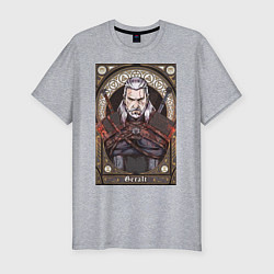Мужская slim-футболка The Witcher, Geralt, Ведьмак,
