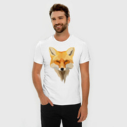Футболка slim-fit Лис арт, цвет: белый — фото 2