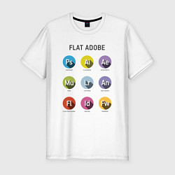 Футболка slim-fit Flat Adobe, цвет: белый