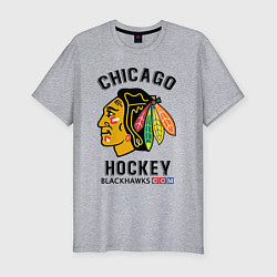 Мужская slim-футболка CHICAGO BLACKHAWKS NHL