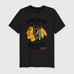 Мужская slim-футболка CHICAGO BLACKHAWKS NHL