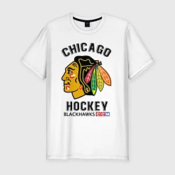 Мужская slim-футболка CHICAGO BLACKHAWKS NHL