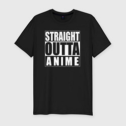 Футболка slim-fit Straight Outta Anime, цвет: черный