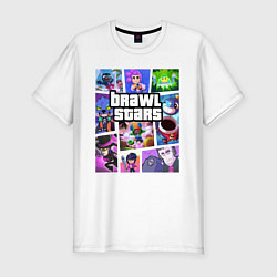 Футболка slim-fit BRAWL STARS Gta Style, цвет: белый