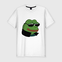 Футболка slim-fit Pepe в очках EZ, цвет: белый