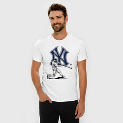 Футболка slim-fit New York Yankees - baseball team, цвет: белый — фото 2