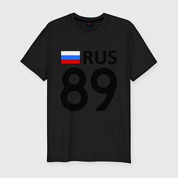 Футболка slim-fit RUS 89, цвет: черный