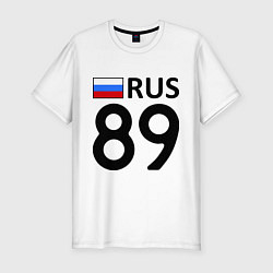 Футболка slim-fit RUS 89, цвет: белый