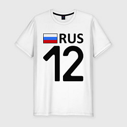 Мужская slim-футболка RUS 12