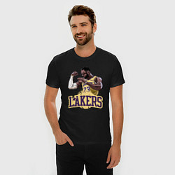 Футболка slim-fit LeBron - Lakers, цвет: черный — фото 2