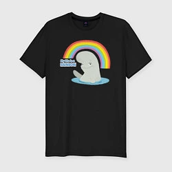 Футболка slim-fit My Life Is A Rainbow, цвет: черный