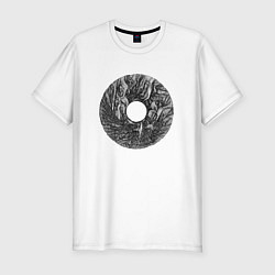 Футболка slim-fit Curveart кольцо, цвет: белый