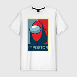 Мужская slim-футболка Among us impostor