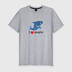 Мужская slim-футболка Добрая акула