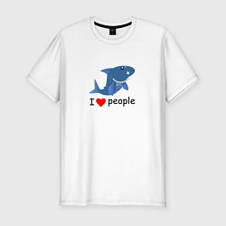 Мужская slim-футболка Добрая акула