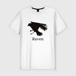 Футболка slim-fit Raven, цвет: белый