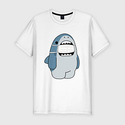 Мужская slim-футболка Акула в маске