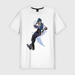 Мужская slim-футболка Кэйа Genshin Impact