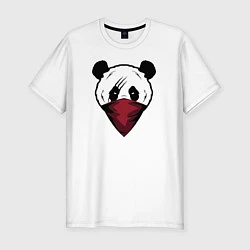 Мужская slim-футболка Панда со шрамом