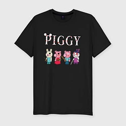 Футболка slim-fit ROBLOX PIGGY, цвет: черный