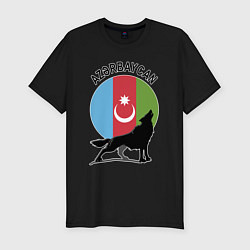 Футболка slim-fit Азербайджан, цвет: черный