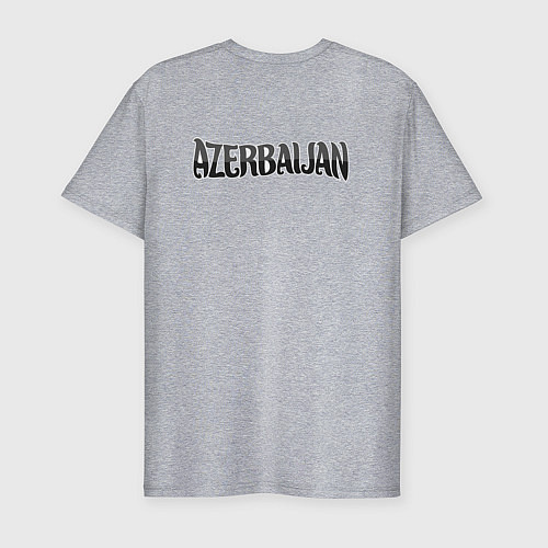 Мужская slim-футболка Азербайджан / Меланж – фото 2