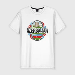 Мужская slim-футболка Азербайджан