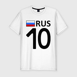 Футболка slim-fit RUS 10, цвет: белый