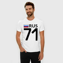 Футболка slim-fit RUS 71, цвет: белый — фото 2