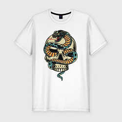 Мужская slim-футболка Snake&Skull