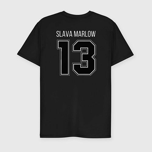 Мужская slim-футболка Slava Marlow / Черный – фото 2