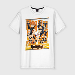 Футболка slim-fit Haikyuu Haikyu Haikuu, цвет: белый