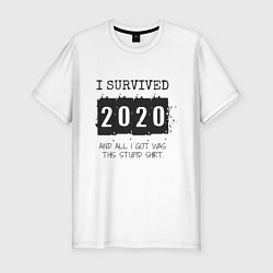 Мужская slim-футболка 2020 - я выжил