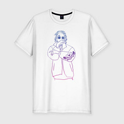 Мужская slim-футболка Haunted Family Neon Kizaru