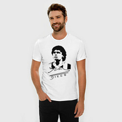 Футболка slim-fit Diego Maradona, цвет: белый — фото 2