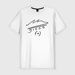 Мужская slim-футболка Diego Maradona Автограф
