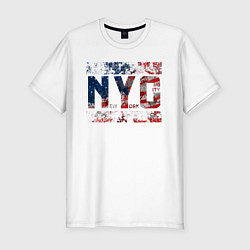 Футболка slim-fit Нью-Йорк Сити, цвет: белый