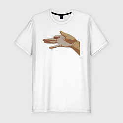Мужская slim-футболка Пёс или рука ?