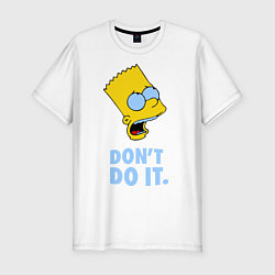 Футболка slim-fit Don't do it, цвет: белый