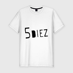 Футболка slim-fit 5diez, цвет: белый