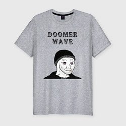 Футболка slim-fit Doomer Wave, цвет: меланж