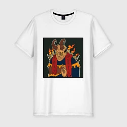 Футболка slim-fit Devil, цвет: белый