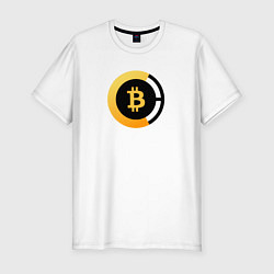 Футболка slim-fit BITCOIN БИТКОИН, цвет: белый