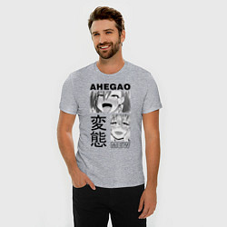 Футболка slim-fit Ahegao, цвет: меланж — фото 2