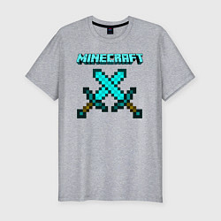 Футболка slim-fit Minecraft, цвет: меланж