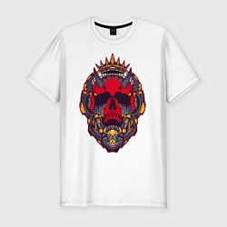 Футболка slim-fit Mecha skull, цвет: белый