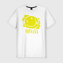 Мужская slim-футболка Nirvana Smile