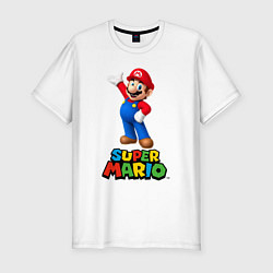 Мужская slim-футболка Super Mario